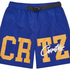 Corteiz Crtz Nylon Shorts – Blue