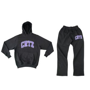 Corteiz Dropout Tracksuit Black/Purple