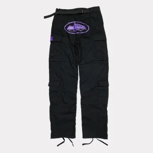 Corteiz Purp Guerillaz Cargos – Black/Purple