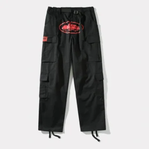 Corteiz Purp Guerillaz Cargos – Black/Red