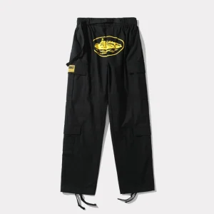 Corteiz Purp Guerillaz Cargos – Black/Yellow