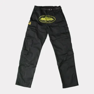 Corteiz Yella Guerillaz Cargos – Black/Yellow